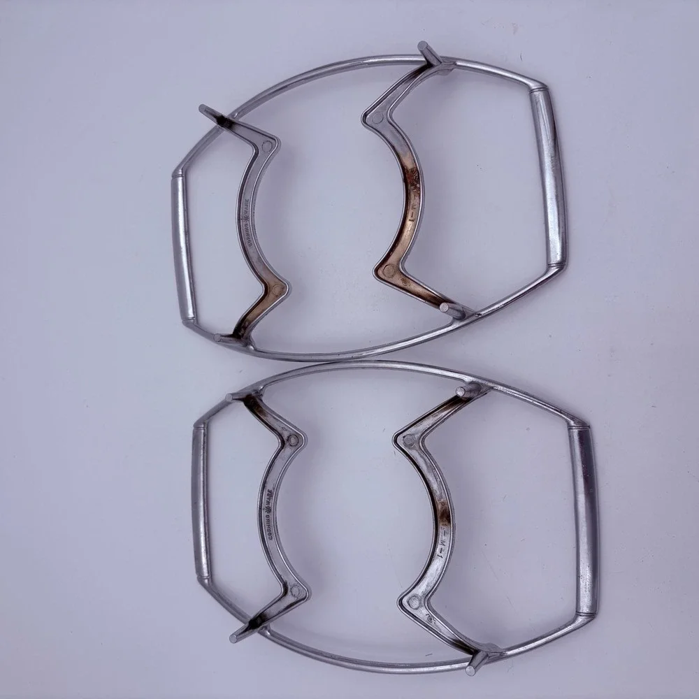 Set of‎ 2 Vintage Corning Ware P-11-M-1 Chrome Serving Cradles for 1.5qt 1.75qt